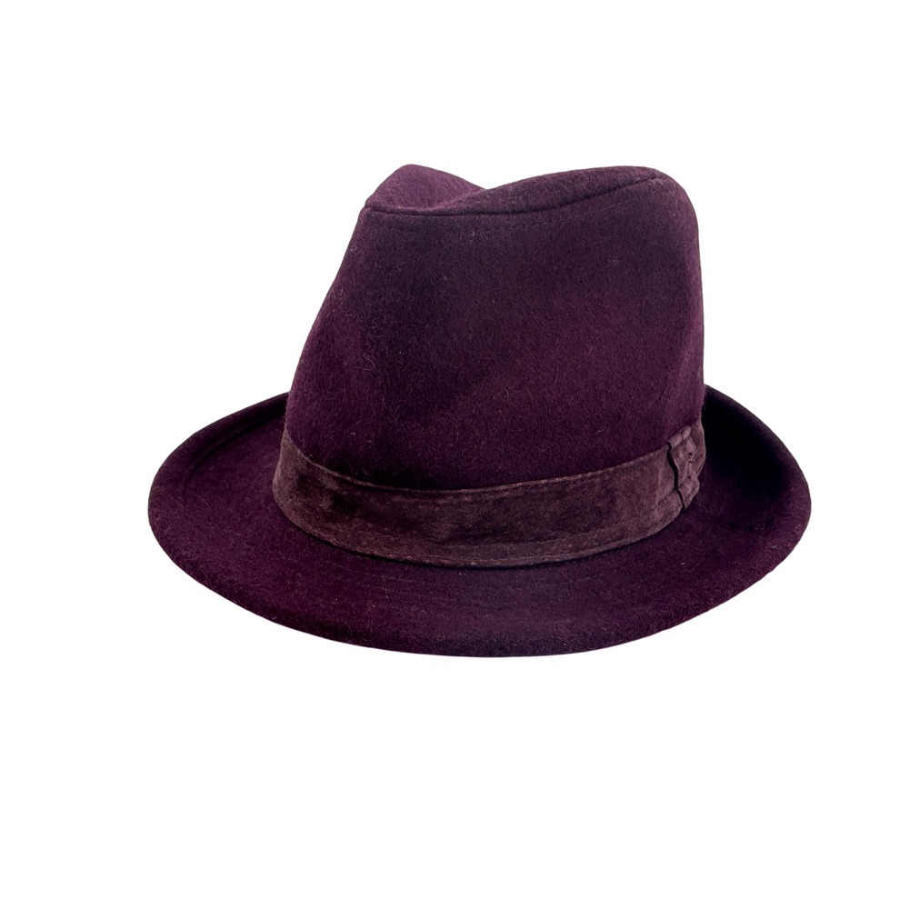 Wilsons Fedora Men One Size Purple Wool Blend Pelle Studio Felt Hat